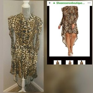 Animal Print Hi Low Dress